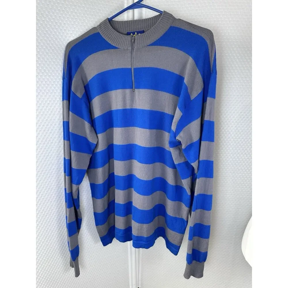 WOOLISTIC Men’s XL Merino Wool Vtg Style Sweater Cycling ARCORE 46” Chest